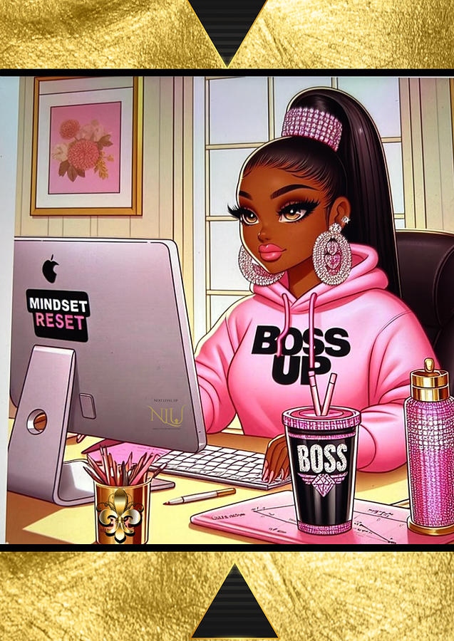 Boss Up Mindset Reset Painting by Kelly M Turner