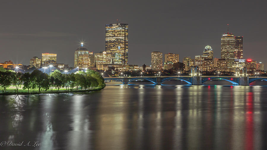 Boston After Dark Photograph by David Lee