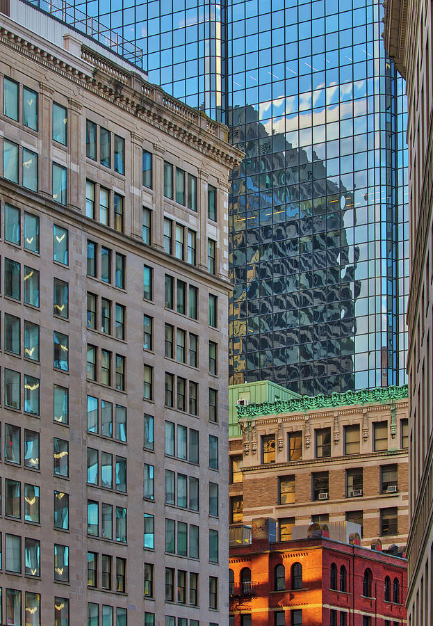 Boston Architecture Juxtaposition Photograph