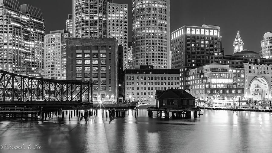 Boston at Night Photograph by David Lee
