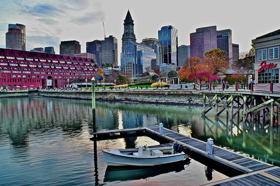 Boston Photograph - Boston at Waters Edge by Frozen in Time Fine Art Photography