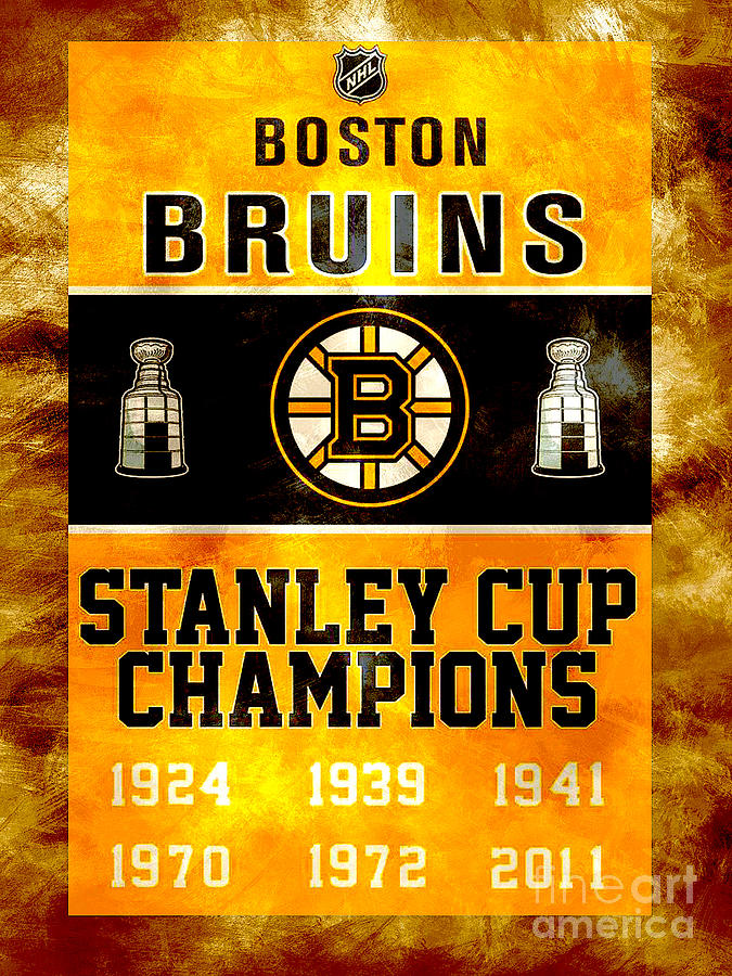 Boston Bruins Banner Digital Art by Steven Parker
