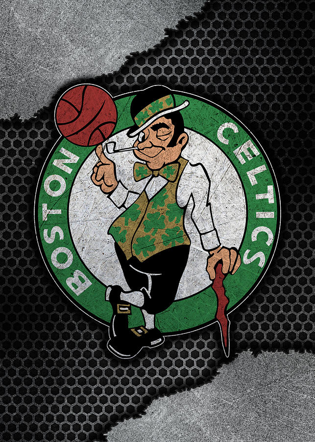 Boston Celtics Game Metal Drawing by Leith Huber - Fine Art America