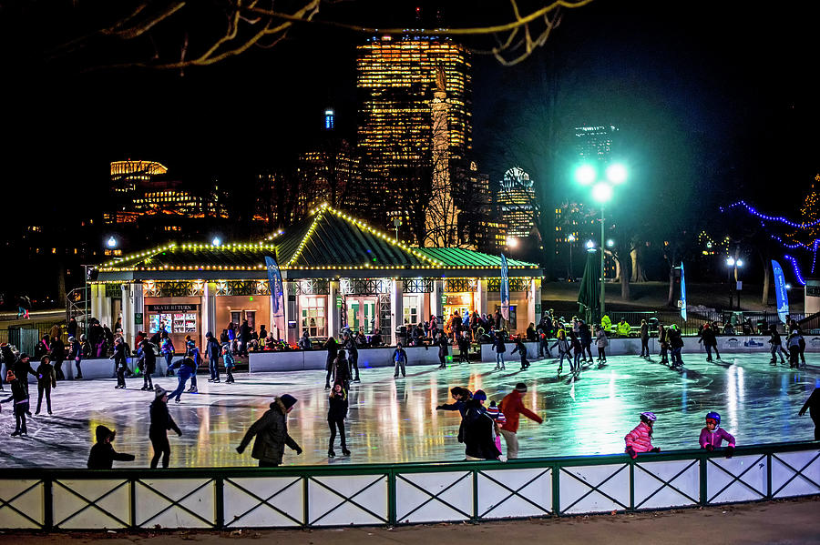 Boston Common Frog Pond Ice Skating Rink Boston MA Photograph by Toby McGuire