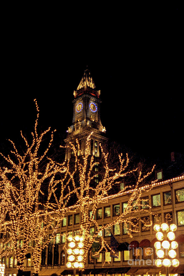 Boston Custom House Clock Tower Photograph by Bob Phillips