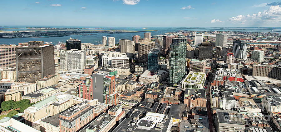 Boston Downtown Aerial Photograph by David Oppenheimer