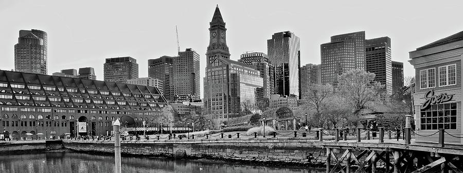 Boston Grayscale Pano Photograph by Frozen in Time Fine Art Photography
