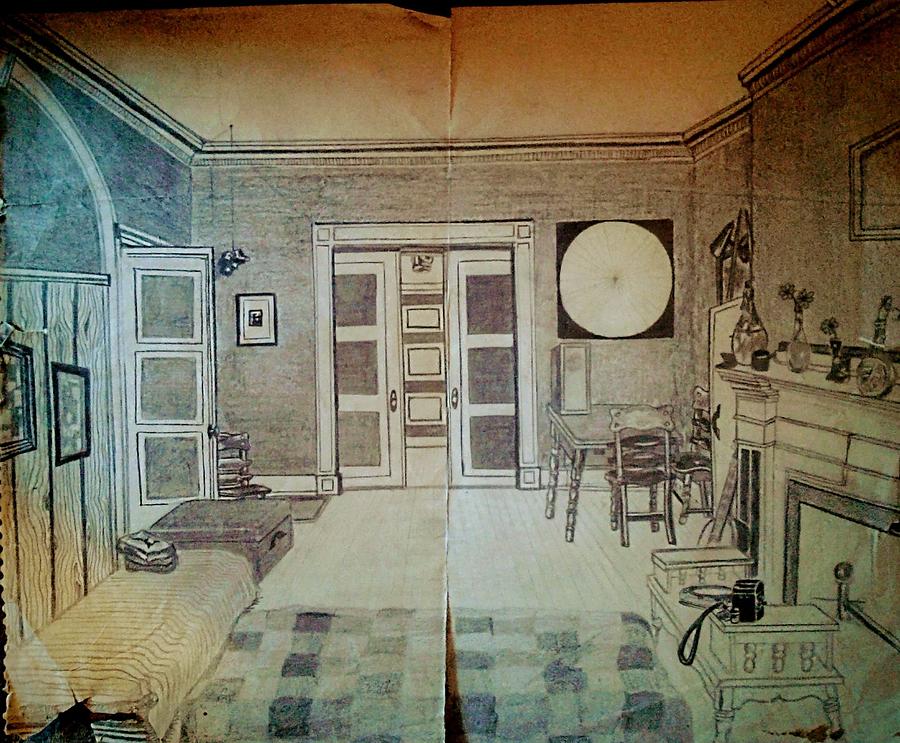 The Boston apt. Drawing by James RODERICK