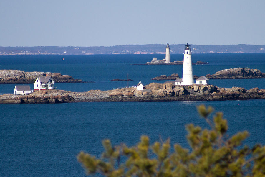 Boston Light and Graves Light Photograph by Nautical Chartworks