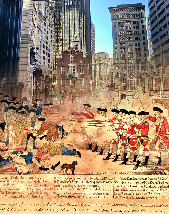 Boston Massacre 250 Years Later Digital Art By Andrew Cotten - Pixels