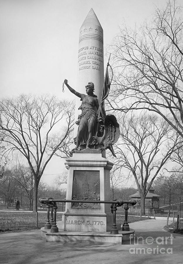 Boston Massacre Monument, c1900 Photograph by Granger