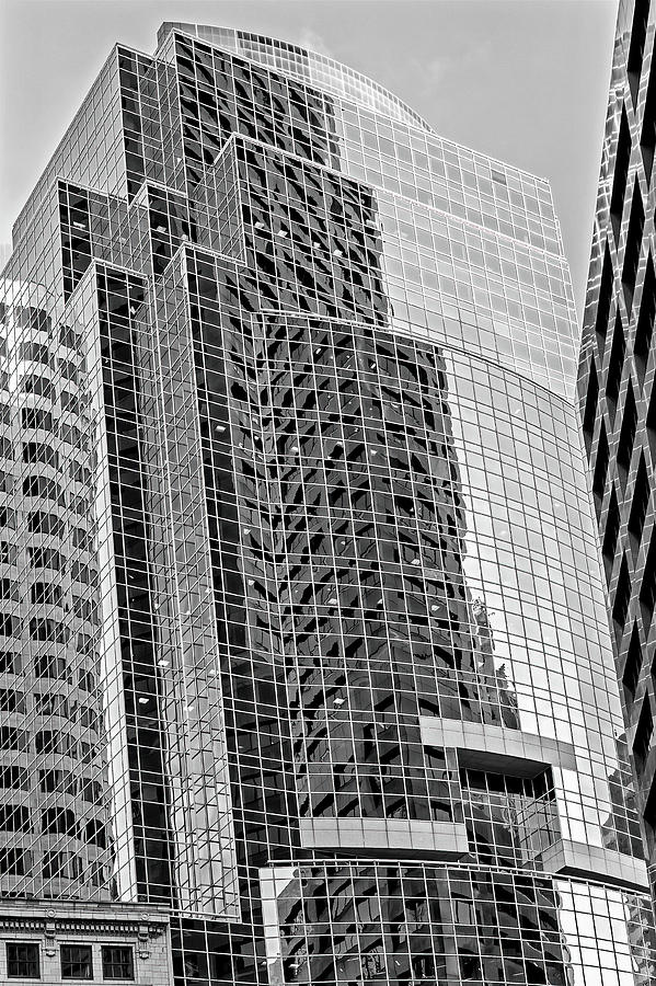 Boston New And Old Architecture BW Photograph by Susan Candelario