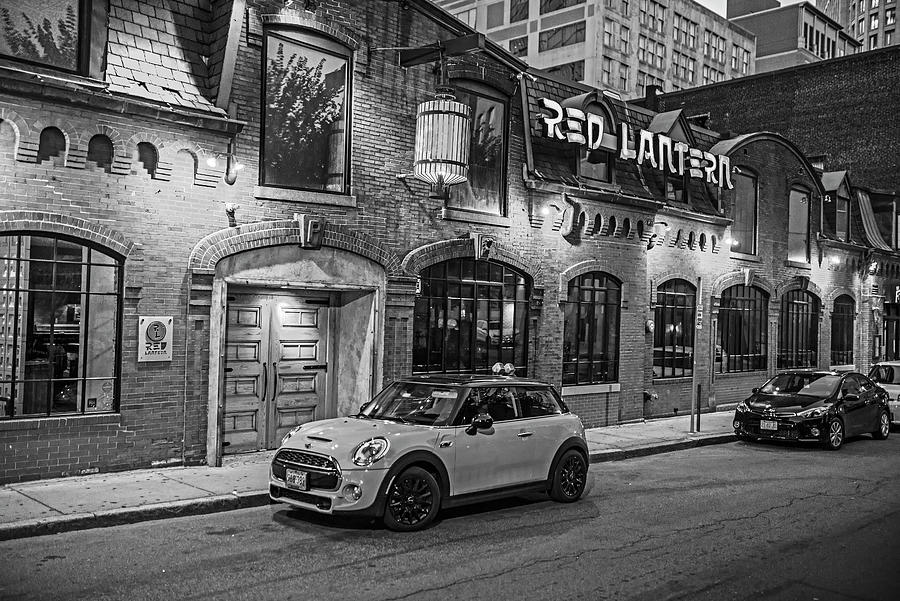 Boston Nightlife Stanhope Street Red Lantern Boston MA Black and White Photograph by Toby McGuire