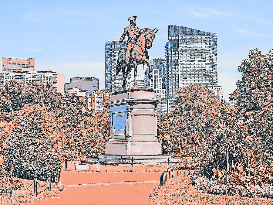 Boston, Panorama - 26 Painting by AM FineArtPrints