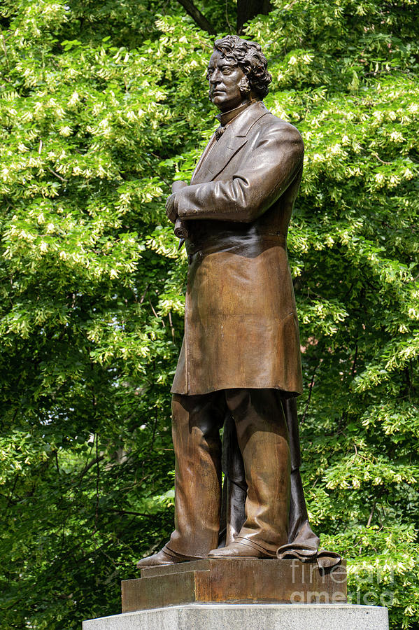 Boston Public Gardens Charles Sumner Statue Photograph by Bob Phillips
