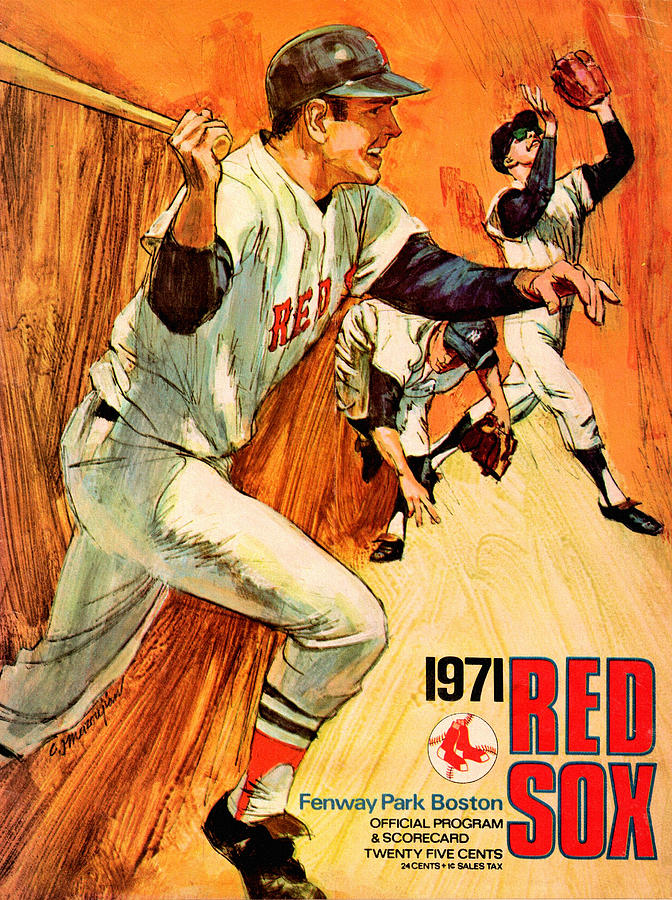 Boston Red Sox 1971 Program Painting By Big 88 Artworks - Fine Art America