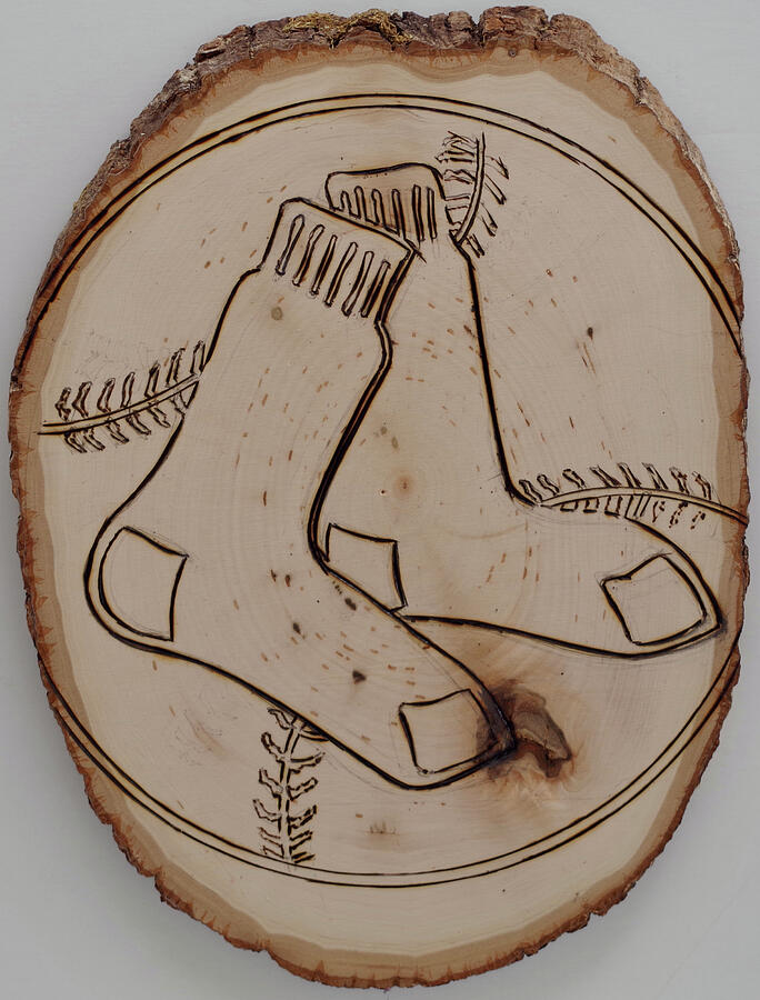 Boston Red Sox  est 1901 Pyrography by Sean Connolly
