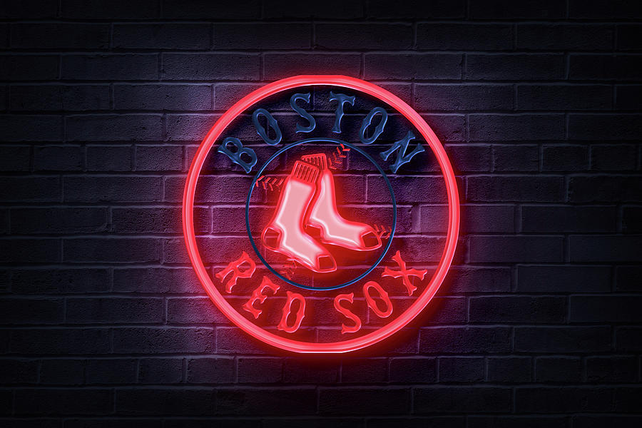 Boston Red Sox Neon Digital Art by Yu Mi - Fine Art America