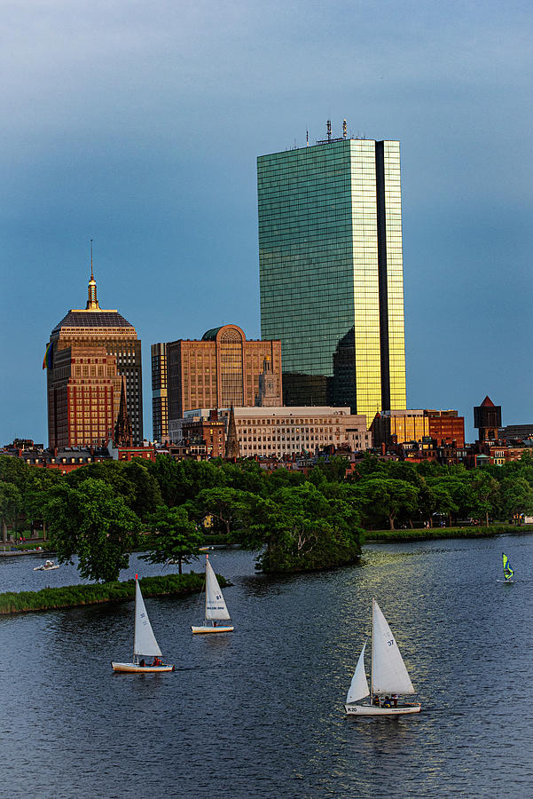 Boston-sailing The Charles River  Photograph by Judy Wolinsky