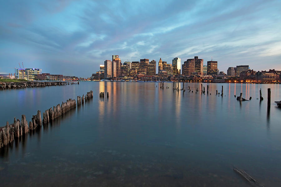 Boston Skyline at Dusk Photograph by Eric Gendron