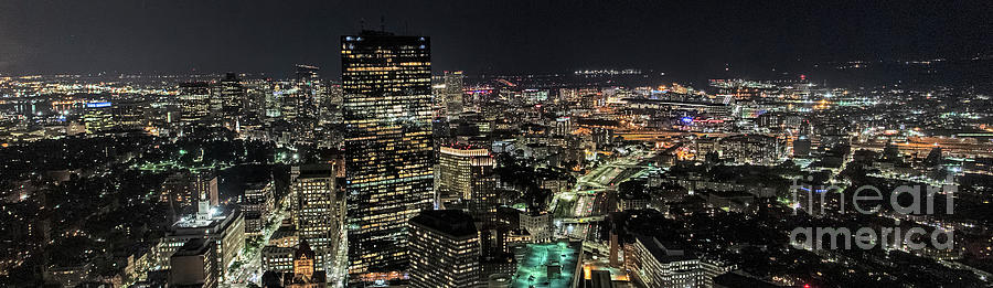 Boston Skyline Cityscape at Night  Photograph by David Oppenheimer
