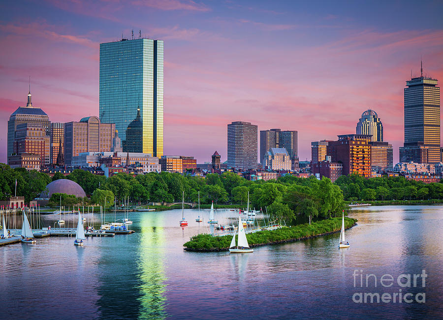 Boston Photograph - Boston Skyline by Inge Johnsson