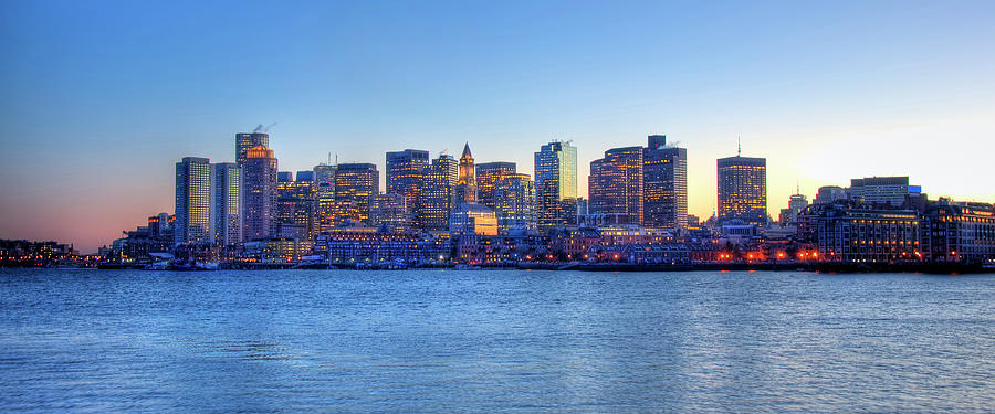 Boston Photograph - Boston Skyline Panoramic 2 by Joann Vitali