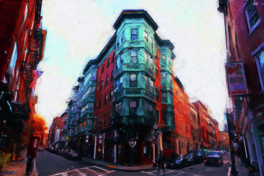 Boston Streets Painting by AM FineArtPrints