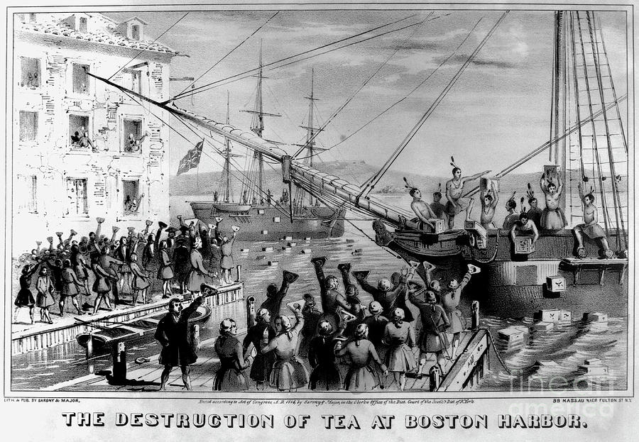 Boston Tea Party USA 1773 Drawing by Atlas Photo Archive