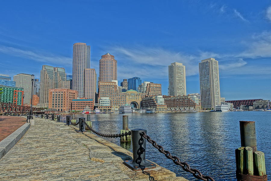 Boston View from Fan Pier Park Photograph by Patricia Caron
