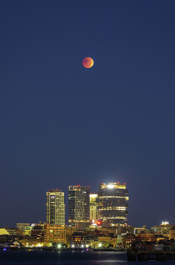 Boston West End TD Garden Lunar Eclipse Photograph by Juergen Roth