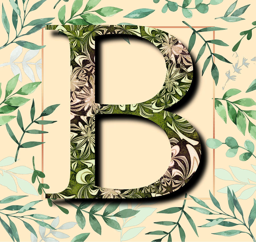 Botanical B Digital Art By Katherine Hall - Pixels