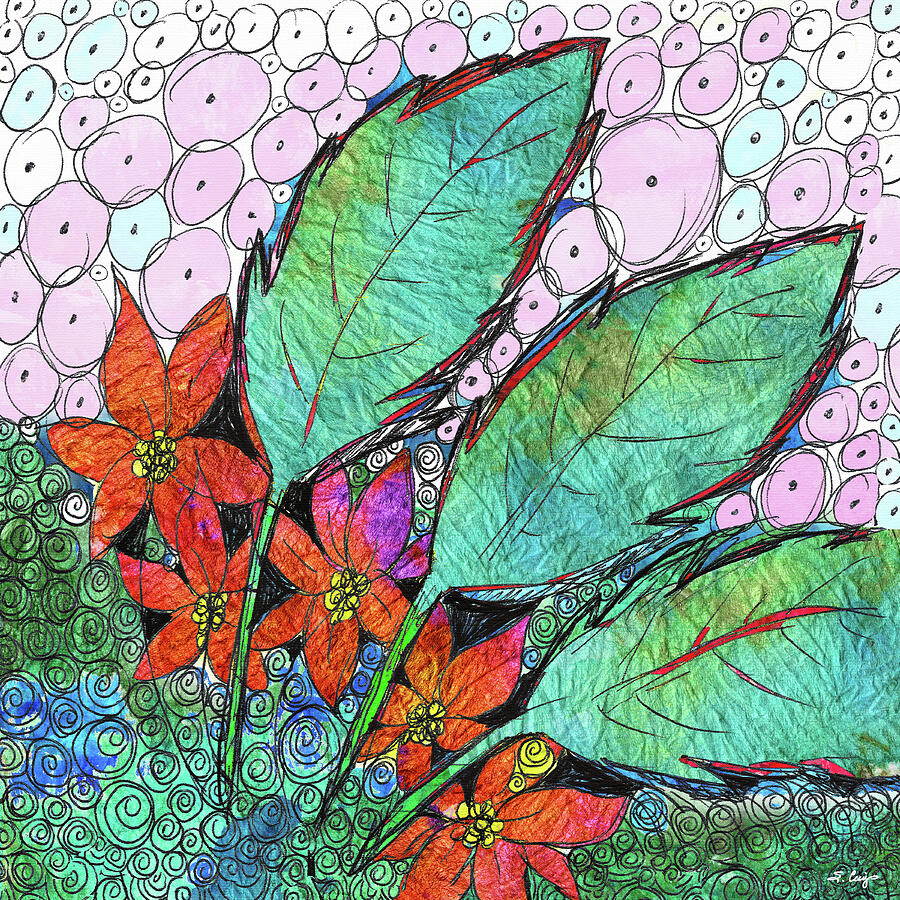 Botanical Beauty Garden Art Painting by Sharon Cummings Botanical Beauty Garden Art Painting by Sharon Cummings