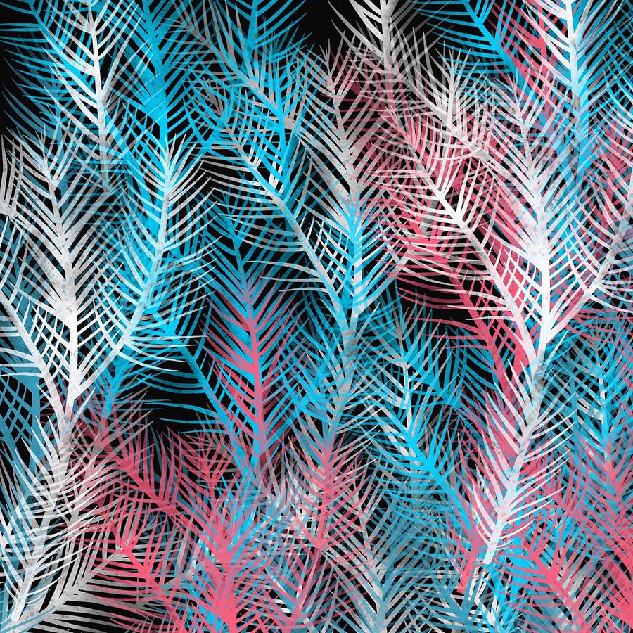 Botanical Blue Digital Art by Bonnie Bruno