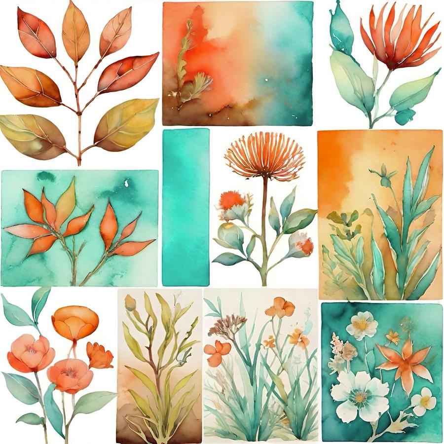 Botanical Collage 1 Digital Art by Bonnie Bruno