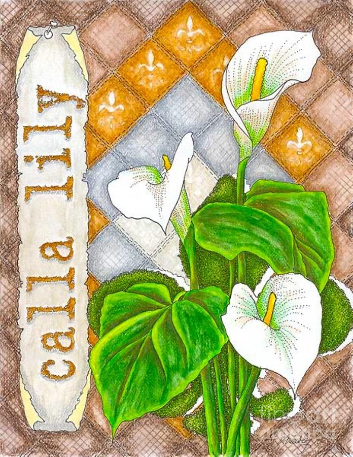 Botanical Gardens-Cala Lily-color Mixed Media by Dale Weibley - Pixels