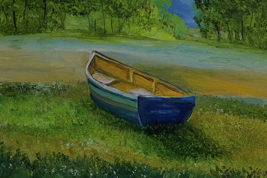 Bote En La Laguna Painting