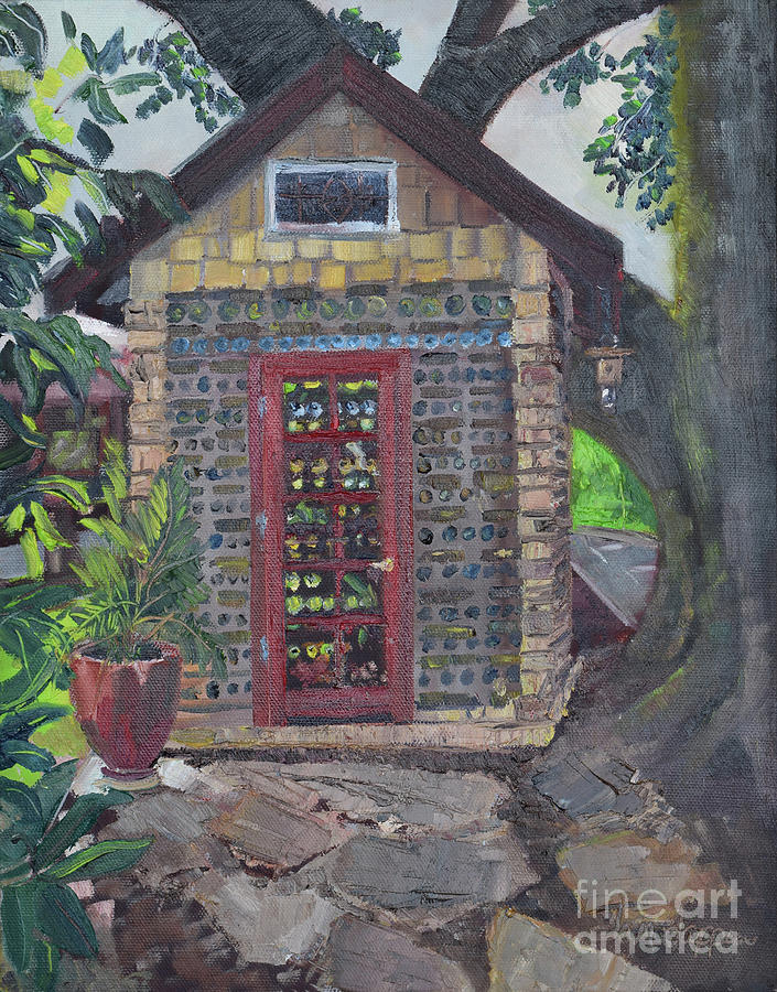 Bottle house Painting by Jan Dappen
