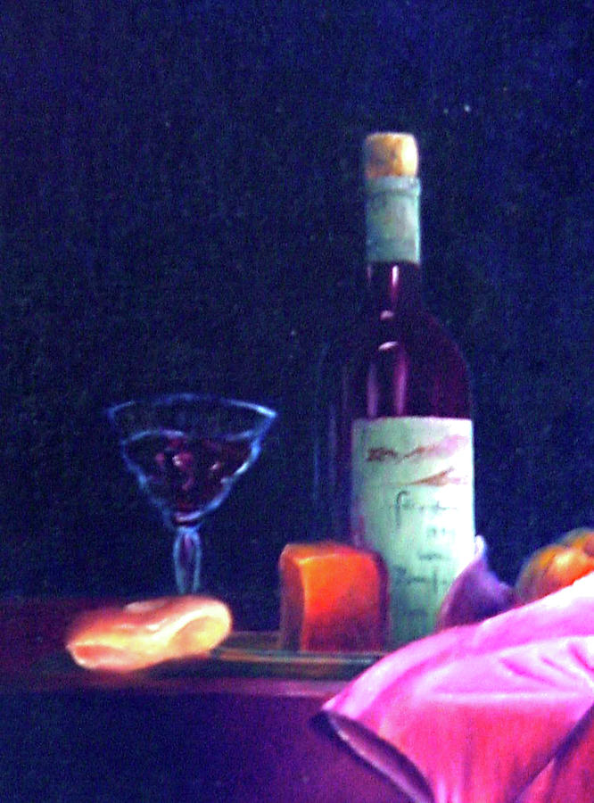 Still Life with Bottle Painting by Karin Eisermann
