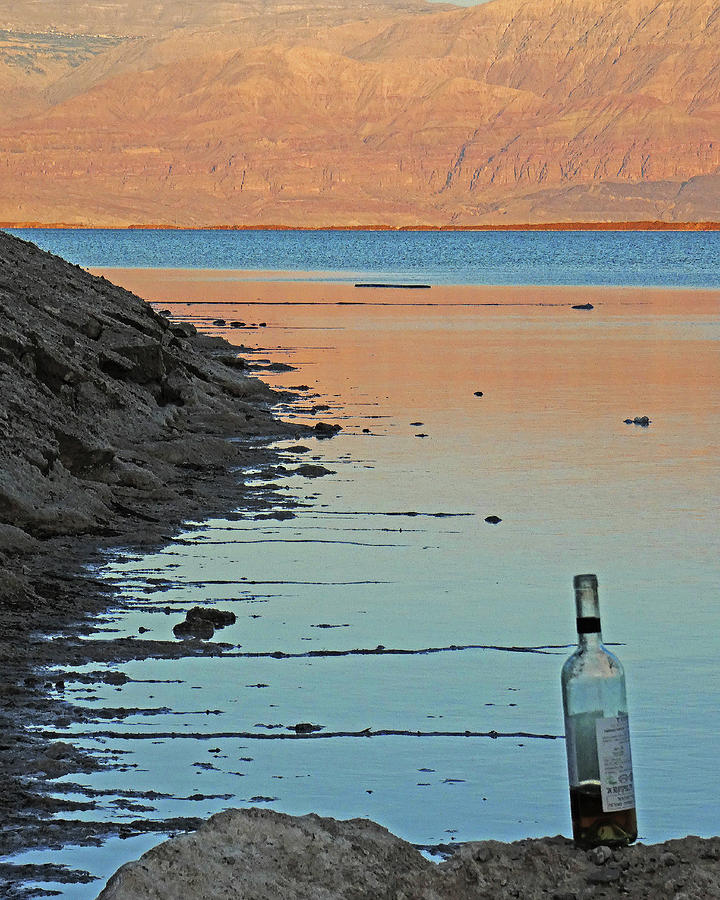 Bottle On The Beach Vertical Photograph