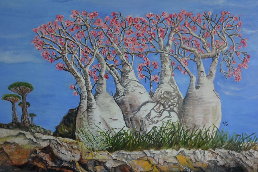 bottle painting tree