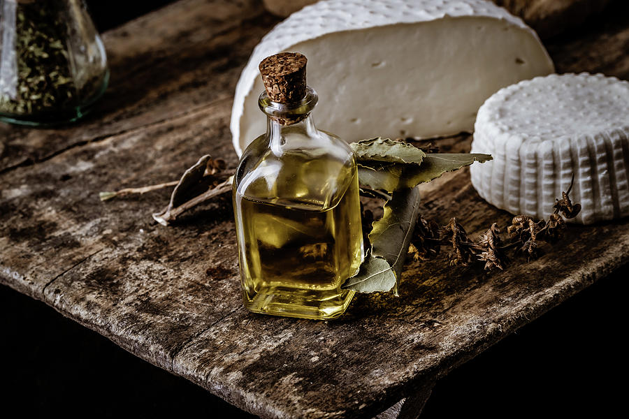 Food And Beverage Photograph -  Bottled Olive Oil by Giucasphotography Castagna