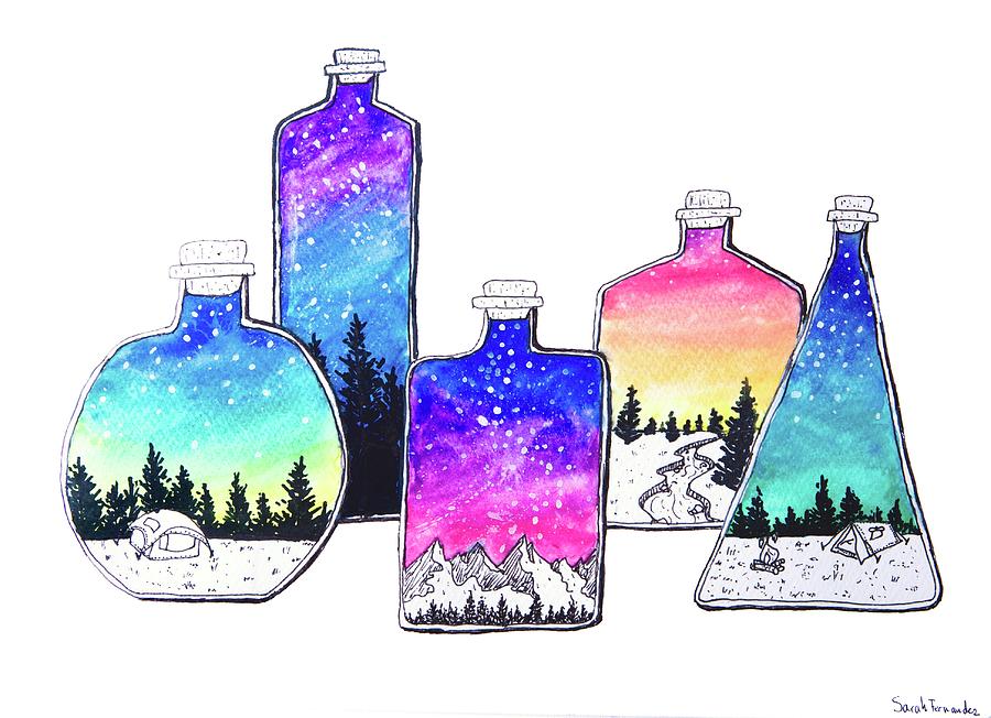 Bottled Skies Painting by Sarah Fernandez - Fine Art America