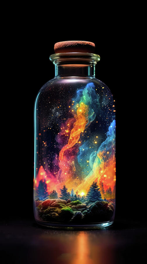 Bottled Universe Digital Art by Jaki Miller