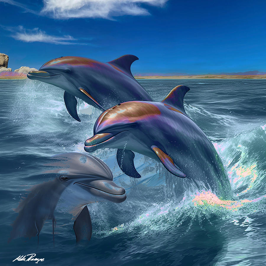 Bottlenose Digital Art by Mike Peconge Bottlenose Digital Art by Mike Peconge