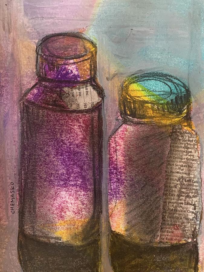 Bottles of Paint Mixed Media by Jenn Chemasko - Fine Art America