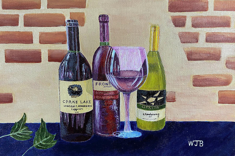 Bottles of Wine Painting by William Bowers