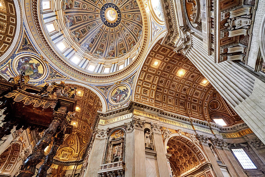 Bottom view of the dome of St. Peter's Basilica Photograph by Max ...