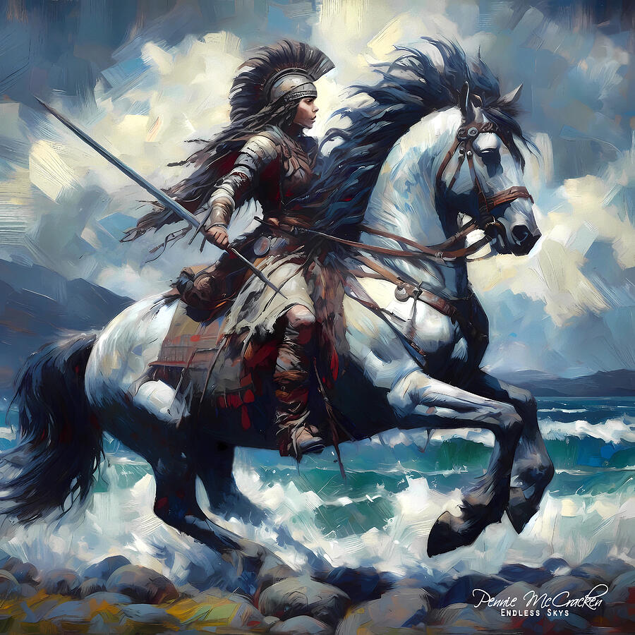 Boudica Mixed Media by Pennie McCracken Boudica Mixed Media by Pennie McCracken