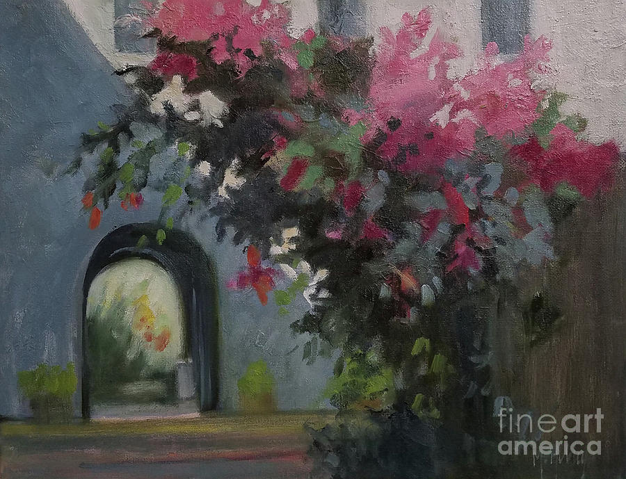Bougainvillea Arch Painting by Mary Hubley